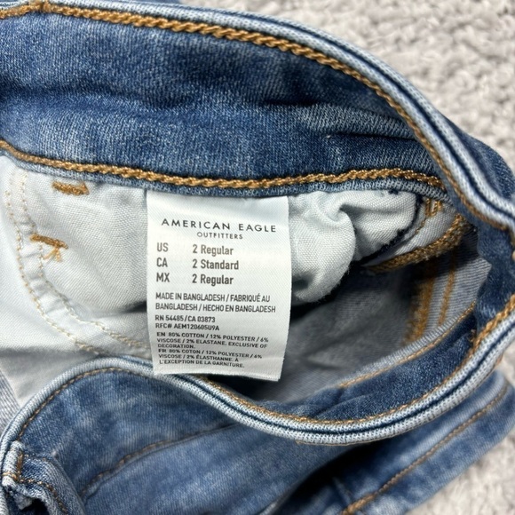 American Eagle Jeans Womens 2 Jegging Next Level Stretch Light Wash Casual Basic - Picture 4 of 6